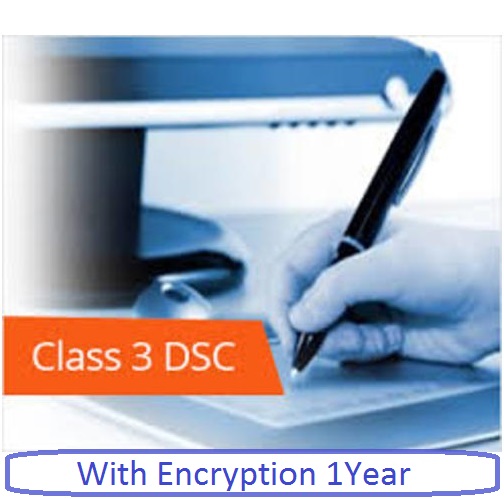 DSC Class 3 with encryption (1 Years)